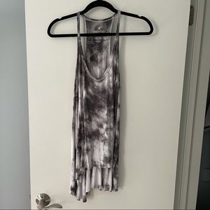 American Eagle Outfitters White & Black Flowy Tank